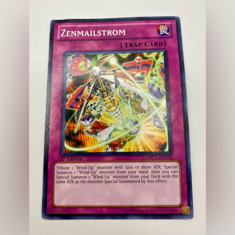 YU-GI-OH! Zenmailstrom Trap Card; 1st Edition; ORCS-EN072; PERFECT CONDITION.